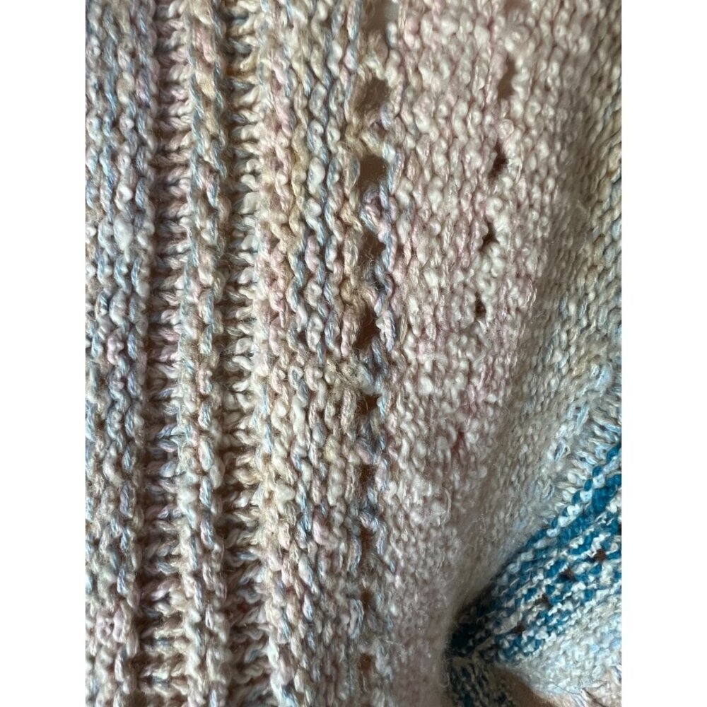 Anthropologie Womens OS Elena Open Front Striped Cardigan Sweater Pastel Colors - Picture 5 of 5